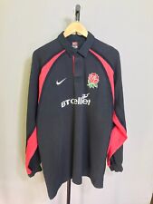 Nike Team 2001 2002 England Rugby Shirt Long Sleeve BTcellNet Dark Sz XL