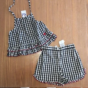 NWT Girls Gymboree Ladybug Halter Top Shorts Outfit Size 7 & Socks Gymboree XXL - Picture 1 of 5