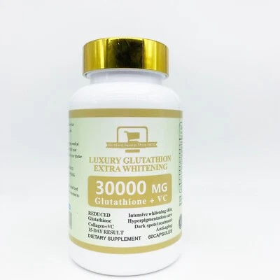 HERTFORD GENERAL STORES Glutathione 30000mg + Collagen Capsules - Skin Brightening & Whitening Luxury