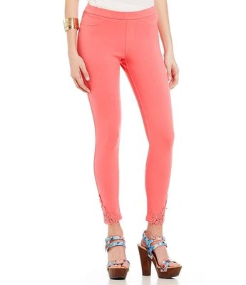 Legging HUE U16649 Rosa Limonada Encaje Ribete Piqué Elástico Skimmer - $44 Foto 1 de 3