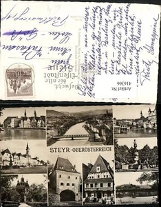 416366,Steyr an d. Enns Totale Stadtplatz Bummerlhaus Christkindl Brücke Mehrbil - Picture 1 of 1