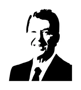 Ronald Reagan Decal #1 3.5"x4" Choose Color - Bild 1 von 2