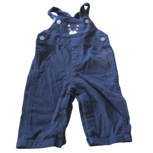 Little Wonders Bib Overalls Infant Boys Size 3-6M Navy Blue Adjustable Bottoms - Picture 1 of 6