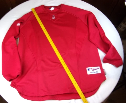 Los Angeles Angels of Anaheim 2011 Player worn pullover sweatshirt XL Majestic h Cover