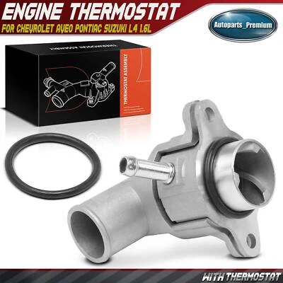 Thermostat Housing Assembly for Chevrolet Aveo 2004-2018 Pontiac Suzuki L4 1.6L - Image 1 of 4