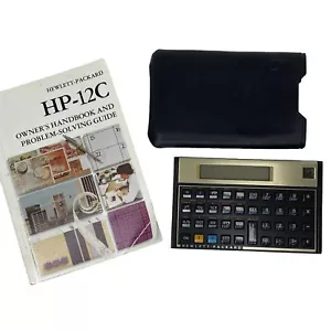 Hewlett-Packard HP-12C 1994 de colección calculadora cubierta deslizante y manual del propietario - Imagen 1 de 11