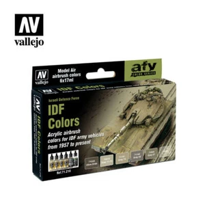 VALLEJO MODELO AIR - IDF COLORES EJÉRCITO 1957 AL PRESENTE - BOTELLAS 6 x 17ml - 71210 - Imagen 1 de 2