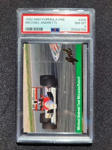 1992 Grid Formula One Michael Andretti #200 Graded PSA 8 NM-MT - Picture 1 of 2