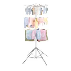 Tendedero plegable vertical Compacto y versátil para colgar ropa toallas prendas - Imagen 1 de 7