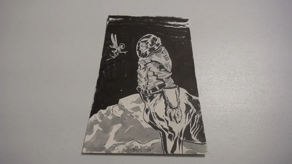 John Bivens TRAJE ESPACIAL ASTRONAUTA HADA CENTAURO ILUSTRACIÓN Arte Original ÚNICO EN SU CLASE Foto 1 de 1