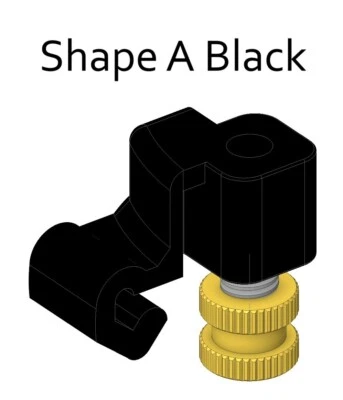 Shower Door Catch Latch For Bi-fold Doors. Shape A - Black