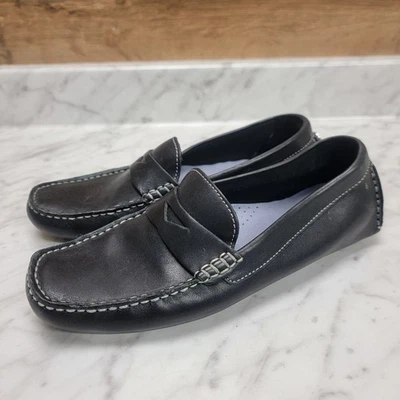 Zapatos sin cordones para mujer talla 7,5 B Cole Haan de cuero cosidos negros Foto 1 de 4