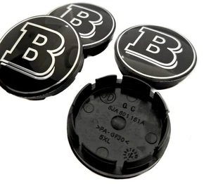 4 Pezzi 56MM Coprimozzo For Smart 451 453 Brabus Logo Copricerchio Copricerchi - Foto 1 di 4