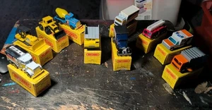 Vintage 1983 Lot Of 10 Matchbox Vehicle's - Bulldozer, Ambulance And Others - Picture 1 of 23
