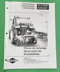 Lista de piezas de repuesto para giroscopio/girofaneur Kuhn GF 22 NP/NT #924-1160.03 SN 950001- - Imagen 1 de 15
