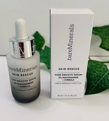 NEW bareMinerals Skin Rescue Pure Smooth Serum 5% Niacinamide & Chebula 1 fl oz - Image 1 of 4