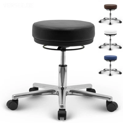 VERSEE Liber Drehhocker Hocker Rollhocker Arbeitshocker Sitzhocker Echt-Leder - Bild 1 von 4