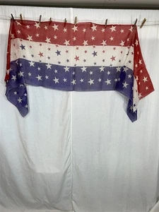 antico bunting rosso bianco blu stelle 25x90 epoca guerra civile originale ottimo  - Foto 1 di 4