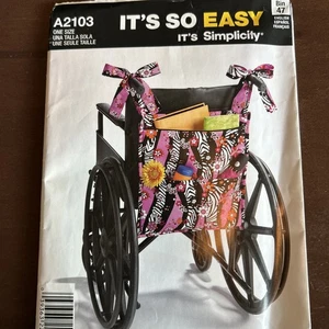 Simplicity Pattern A2103 Bag For Walker,Wherlchair Or Lounge Chair - Picture 1 of 2