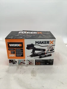 WORX WX991L 20V (3) PC MAKERX Combo: Rotary + Angle Grinder + Wood/Metal NIB - Picture 1 of 4