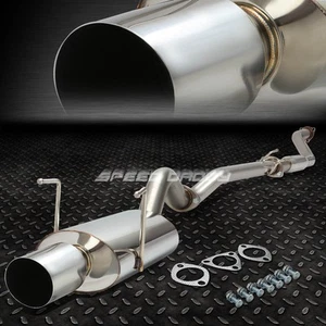 FOR 02-05 HONDA CIVIC SI EP3 K20A 4"OVAL MUFFLER TIP FULL RACING CATBACK EXHAUST - Picture 1 of 5