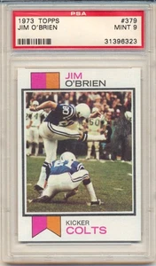 1973 Topps Football Jim O'Brien (#379) PSA9 PSA - Bild 1 von 2