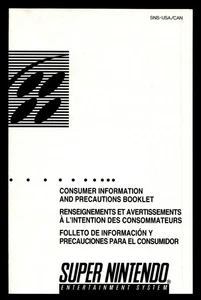 Nintendo SNES Consumer Information and Precautions Booklet [SNS-USA/CAN] - Bild 1 von 2
