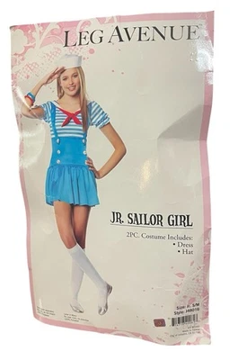 Sailor Girl Navy Blue Fantasy Fancy Dress Up Halloween Junior Teen Costume S/ M - Image 1 of 4
