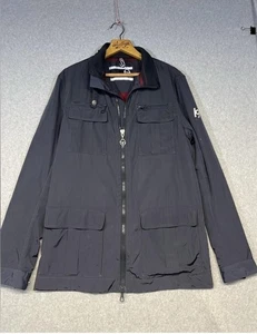 Sergio Tacchini Jacket Mens Medium 32 Navy 1966 Full Zip Utility Field Pockets - Picture 1 of 9