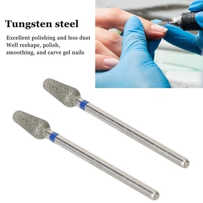 Сверла для нейл-арта 2 шт грубые поверхности удаляют омертвевшую кожу головки для полировки ногтей - Изображение 1 из 4