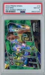 2022 Panini Prizm WNBA Get Hyped 10 Sue Bird Green Ice PSA 8 NM-MT POP 1 - Picture 1 of 2