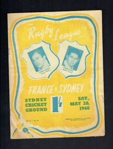 #MM. THE RUGBY LEAGUE NEWS,  MAY 28th 1960,  FRANCE VS SYDNEY COVER - Picture 1 of 2