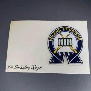 7th Infantry Regiment Volens Et Potens 3" Patch - Picture 1 of 3