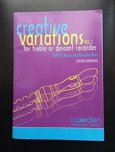 Creative Variations Vol.1 for Descant/Treble Recorder  & Piano/Cd Accomp. *NEW* - Picture 1 of 8