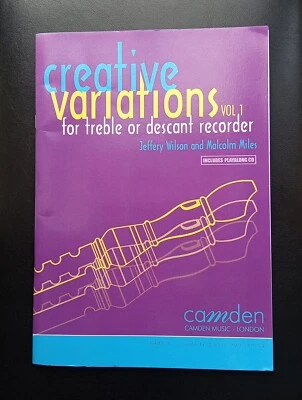 Creative Variations Vol.1 for Descant/Treble Recorder  & Piano/Cd Accomp. *NEW* - Image 1 of 4