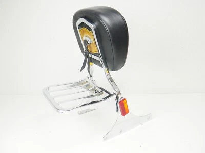 Genuine Harley FL Softail Chrome Rigid Sissy Bar Passenger Backrest Luggage Rack - Image 1 of 4