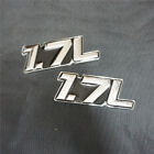 2X Chrome Black 1.7L Metal Emblem Decal Sticker Badge Car Engine Luxury 3D Coupe