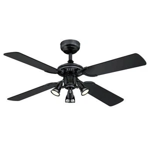 Ceiling fan light with pull chains Princess Euro Brushed Gun Metal 105 cm 42" - Picture 1 of 2