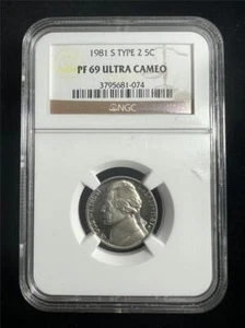 1981 S JEFFERSON NICKEL 5C PF69 ULTRA CAMEO NGC TYPE 2 PR69 DCAM UCAM SKU 3548 - Picture 1 of 2