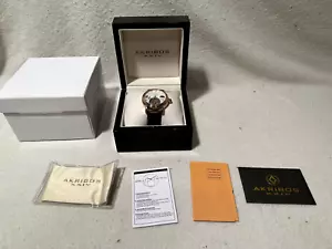 AKRIBOS XXIV MODEL AKR493RG TOURBILLION MOONPHASE WATCH - ROSE GOLD - MINT - Picture 1 of 9
