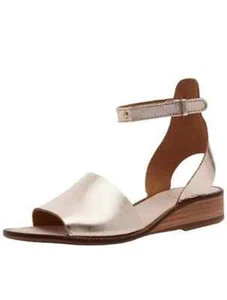 H by Hudson.Gold Leather, Ankle Strap Sandals. Size8. Cost £120. sold out - Imagen 1 de 14