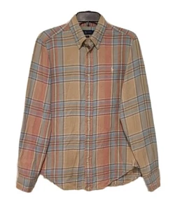 Ralph Lauren Franela A Cuadros Pastel Silenciada Abotonada Talla L - Imagen 1 de 11
