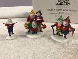 Department 56 Sing A Song For Santa set de 3 CH5851 - Imagen 1 de 9