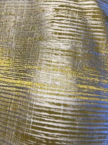 19m Ditton Dijon Mustard Cotton Blend Jacquard Art Deco Fabric Gold Shimmer - Picture 1 of 9