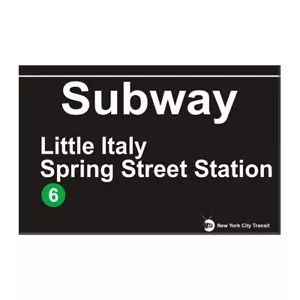 Little Italy NYC Subway Magnet - New York City MTA Station Souvenir Gift - Picture 1 of 1