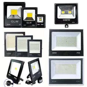 LED Flood Light 10W-300W Spotlights Cool/Warm White Garden Waterproof Floodlight - Picture 1 of 24