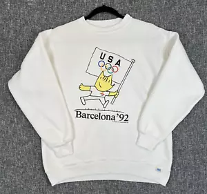 Vintage Barcelona '92 Olympia Pullover Sweater Crewneck Medium Discus Athletic - Bild 1 von 13