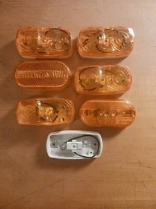 6-DZ Double Bullseye Marker-Light Amber With 2 Bulbs,Campers, Trailors &Truck. - Imagen 1 de 5