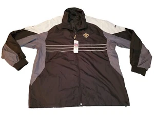 New Orleans Saints Reebok Sports Illustrated Full Zip Windbreaker Jacket Coat XL - Picture 1 of 9