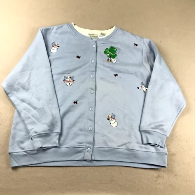 Suéter Shenanigans Mujer 2X Azul Polar Abotonado Mangas Largas Navidad Nuevo con Etiquetas Foto 1 de 4